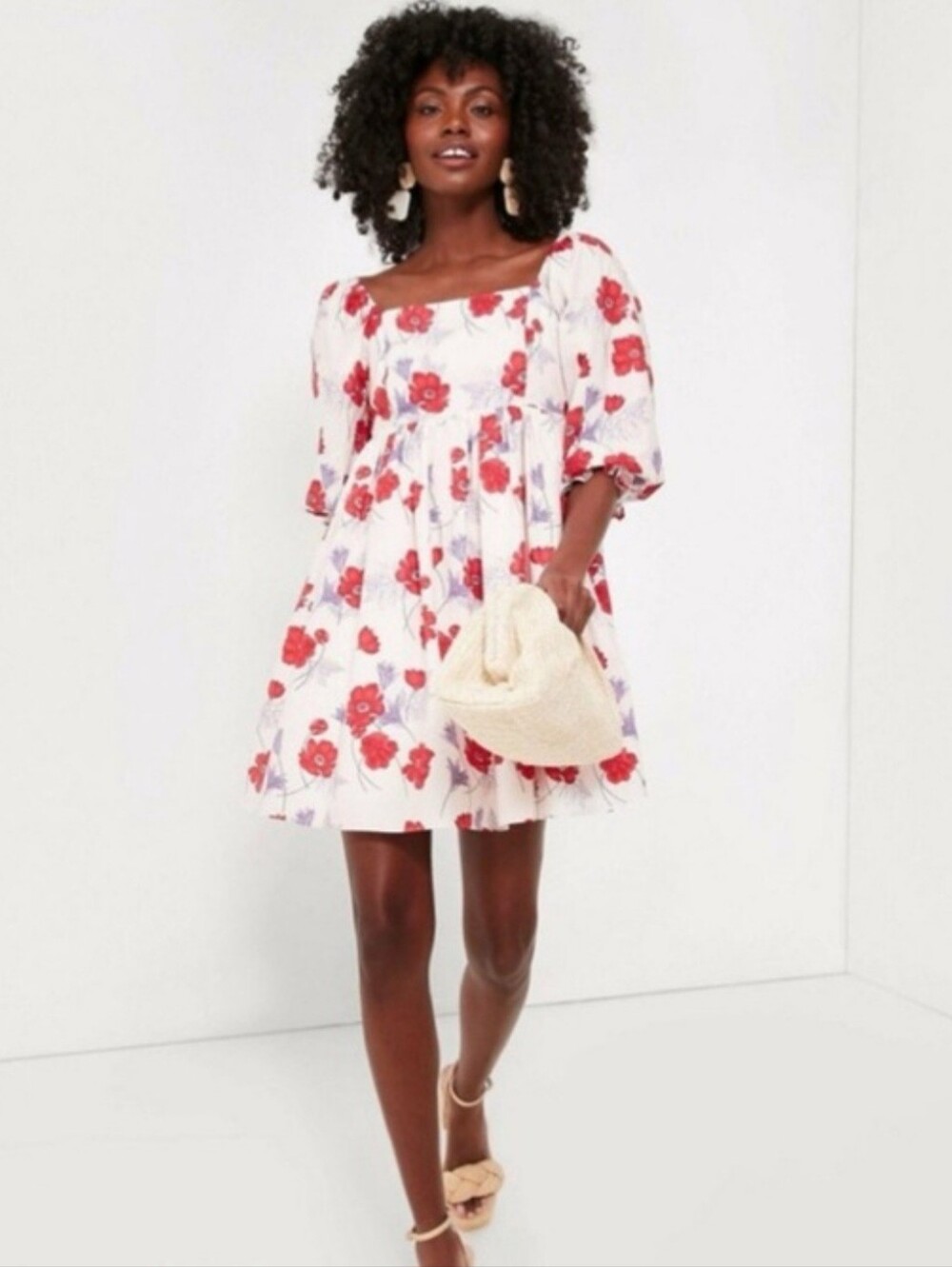 NWT Hyacinth House By Tuckernuck Square Neck Veronica Floral Cotton Dress large